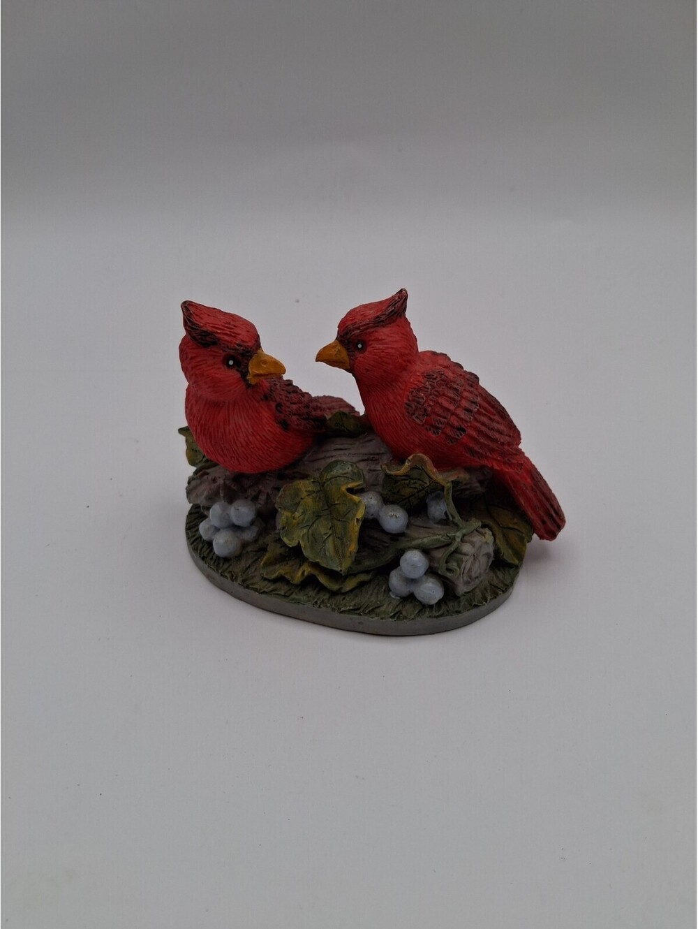 1997 Hermitage Pottery American Bird Collection 2 Cardinal Decor Resin